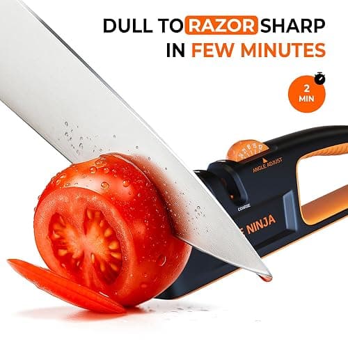 5 Precision Adjust Knife Sharpener- 3-Stage Premium Kitchen Knife Sharpener to Repair, Restore & Polish Blades by Sharp Pebble thumbnail 6