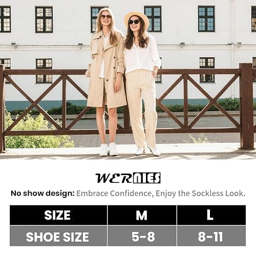 wernies No Show Socks Women - 8 Pairs Ankle Socks for Women, Low Cut Socks Short Cotton Socks, Invisible Casual Socks thumbnail 6