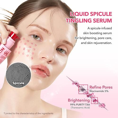 APRILSKIN TXA Niacinamide Toning Shot 99 Spicule Facial Serum｜Skin Booster Serum for Brightening and Pore Care｜99% High-Purity Tranexamic Acid 3% + Niacinamide 5%｜Korean Skin Care｜1.01 fl. oz. thumbnail 3