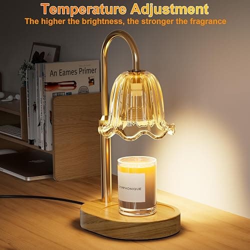 Draome Candle Warmer Lamp - Dimmable & Timer, Height Adjustable Flameless Candle Lamp for Jar Candles, Ideal Gifts for Women's Birthday, Christmas & Anniversary(Includes 2 Bulbs) thumbnail 5