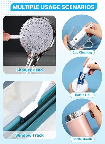 20Pcs Crevice Cleaning Brush Set, Hard Bristle Scrub Brushes for Gaps | Deep Cleaning Window Groove, Cleaning Brush for Sliding Door, Sill, Tile Lines, Shutter, Corner, Sink, Teapot, Bottle thumbnail 5