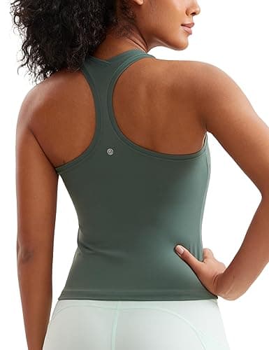 CRZ YOGA Butterluxe Racerback Workout Tank Tops for Women Tight Sleeveless Camisole Gym Athletic Yoga Shirts
