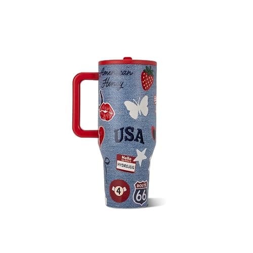 HydroJug Traveler 32oz, Insulated Tumbler with Handle & Straw, American Honey thumbnail 2