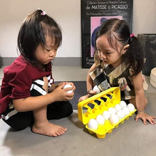 JUNBESTN Easter Matching Eggs Connect Eggs Parlour Games Toys Gifts for 1 2 3 Years Old Kids Toddler Baby Girls Boys Shape Color thumbnail 6