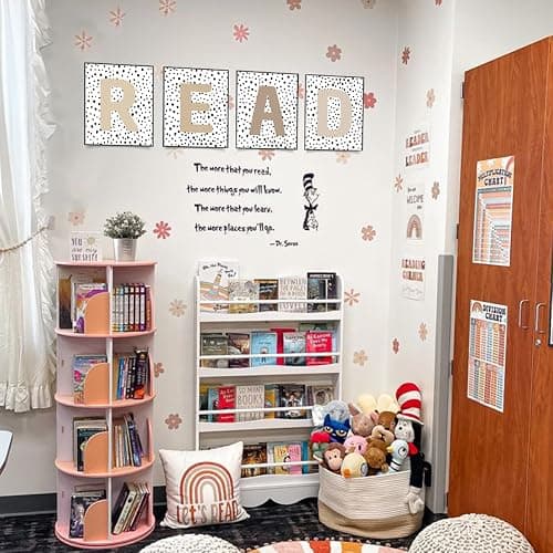 PLKMN Beige Classroom Decor, Boho Classroom Must Haves Homeschool Decor Set of 4, Reading Nook Read Signs for Library Kindergarten 8x10 (Unframed)-5 thumbnail 2
