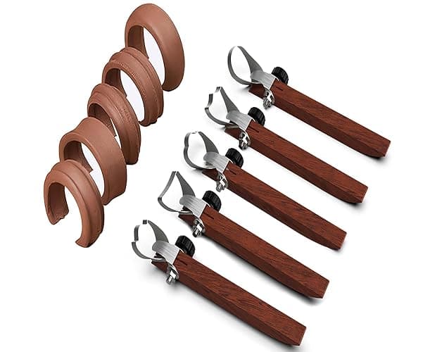 GEOCCI Pottery Handle Making Tool Sculpture Scraper Pottery Carving Tool Pottery Cup Handle Shape Tool for Tea Cup Mug Utensil Vase Handle Clay Cutters (5 PCS) - Image 1
