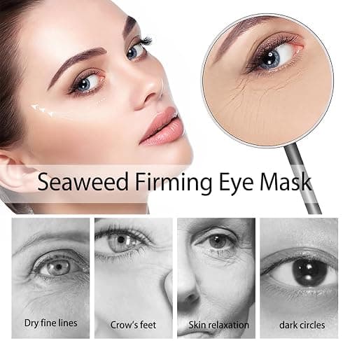 30 Pairs Seaweed Eye Cover Eye Pads Anti-Ageing Eye Cover Collagen Eye Cover Moisturising Eye Patches Removing Dark Circles Fine Lines Wrinkles Eye Bags Puffiness,Eye Skin Care Pads With Collagen thumbnail 3