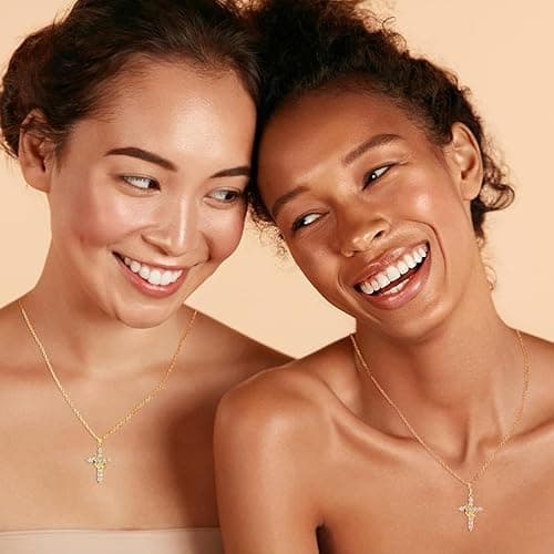 SENHOWII Crown Cross Necklace for Women-Exquisite Christian Necklace-cross necklace for women-Symbol of Devotion, Ideal Faith-Inspired Jewelry Gift for Every Occasion - gold thumbnail 4