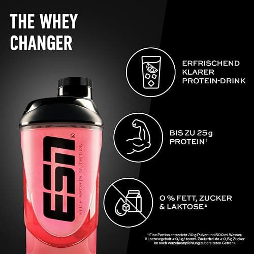 ESN ISOCLEAR Whey Isolate Protein Pulver, 1000g, Strawberry Lime, Proteinlimo mit fruchtig leckerem Geschmack, clear Whey - made in Germany thumbnail 2
