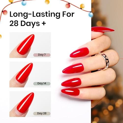 Beetles No Wipe Gel Top Coat and Base Coat Set - Christmas Limited, 2 Pcs 15ml Top Coat Nail Polish & Gel Base Shine Finish Long Lasting, Soak Off LED Lamp Nail Art Design Manicure Gifts for Women thumbnail 6