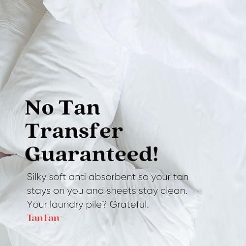 Tan Fan Self Tan Sleep Sac - Keep Sheets Clean from Self Tanner Stains - 100% Cooling Silky Poly Sleeping Sack - Won’t Rub or Absorb Tanning Lotion - Lightweight Large w Foot Openings (Navy) thumbnail 4