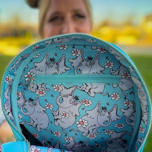 Loungefly Dr Seuss Horton Hears A Who Floral Elephant Double Strap Shoulder Bag Mini Backpack thumbnail 9