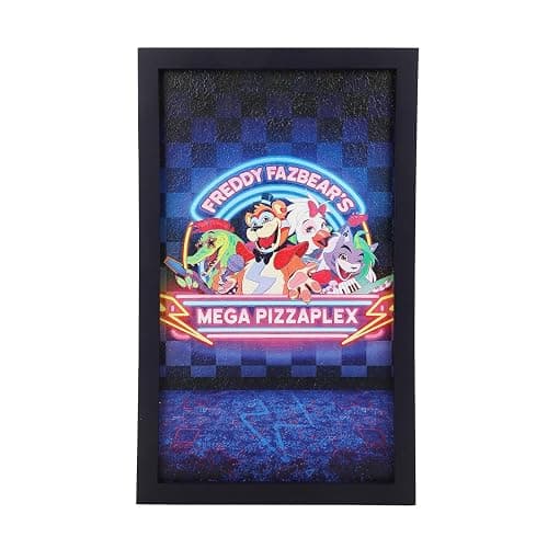 Bioworld Five Nights At Freddy's Freddy Fazbear's Mega Pizzaplex 11" X 18" Wall Frame - Image 1