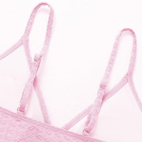 Girls Swimsuit Solid Bathing Suit 2 Piece Twist Cross Adjustable Straps Soft Lining Bikini for Teen Girls with Chest Pad thumbnail 6