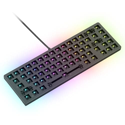 Glorious Gaming GMMK 2 Compact 65% Barebones (Frame Only) - Mechanical Gaming Keyboard Frame, Compact TKL Size (65%), Aluminium, Customisable, Per Key RGB, American QWERTY Layout - Black - Image 1