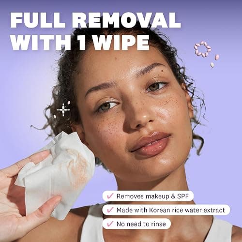The Face Shop Rice Water Bright Makeup Remover Wipes for Face with Rice Extract, Brightening, Moisturizing, Infused with Cleansing Milk, Vegan Disposable Cleansing Facial Wipes, Korean Skin Care thumbnail 4