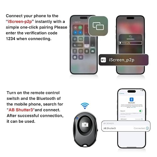 YXYaoZhengYiGeYi Selfie Monitor Screen for iPhone/Android, Magnetic Phone Vlog Back Camera Monitor with Bluetooth Remote, Wireless Recording Selfie/Live Streaming/TikTok thumbnail 5