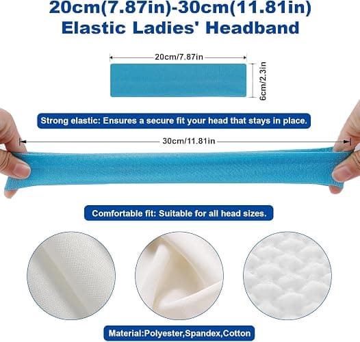 24 Pack Headbands for Women, Non Slip, Head Bands for Women's Hair, Include Black, White, Pink, Red, Purple, Blue, Green, Yellow, Orange Headband, Hair Band thumbnail 4