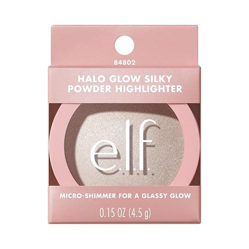 e.l.f. Halo Glow Silky Powder Highlighter, Long-Lasting Luminous Face Finish, Cake-Resistant With Micro-Shimmer, Vegan & Cruelty-Free, Soft Pearl Era thumbnail 9