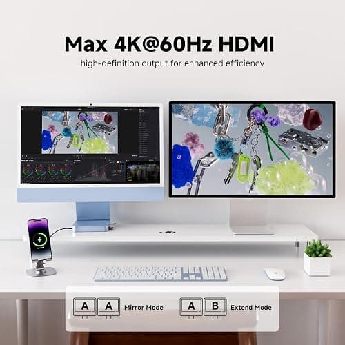 Minisopuru iExpandMate DS802PRO iMac Accessories with 4K@60Hz HDMI, USB C Charging, 2.5GbE, 4TB M.2 SSD Enclosure, USB C Hub for iMac 24 inch M1/M3/M4, iMac Hub with 4 x USB, SD/TF, Audio | Blue thumbnail 3