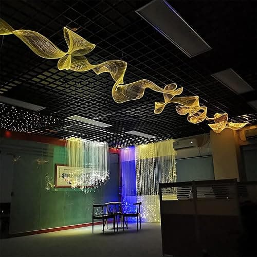 FOPLIT LED Fiber Optic Mesh Light Kits with Battery Controller for Dresses Costumes Textiles - Net Fabric Light Up Wedding Parties Halloween Christmas (6.6 Yards (6 Meters) Mesh) thumbnail 3