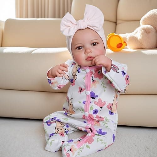 BABESIDE Reborn Baby Dolls - 20-inch Cute Soft Vinyl Realistic Baby Doll Real Life Baby Dolls with Complete Accessories Perfect for Cuddling, Playtime, and Gift Giving - Pink thumbnail 3