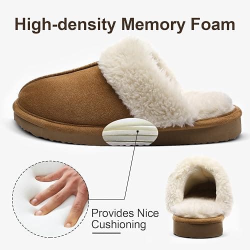 Litfun Women's Fuzzy Memory Foam Slippers Fluffy Winter House Shoes Indoor and Outdoor thumbnail 4