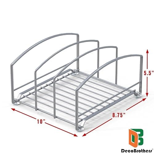 DecoBros Kitchen Houseware Organizer Pantry Rack, Silver thumbnail 3
