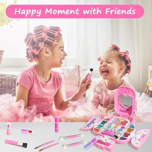Topsolid Kids Makeup Kit With Mirror - Real Washable Makeup Set for Girls 5-8, Princess Toys Cosmetic Set, Christmas & Birthday Gifts for 3-8 Year Old Girls thumbnail 4