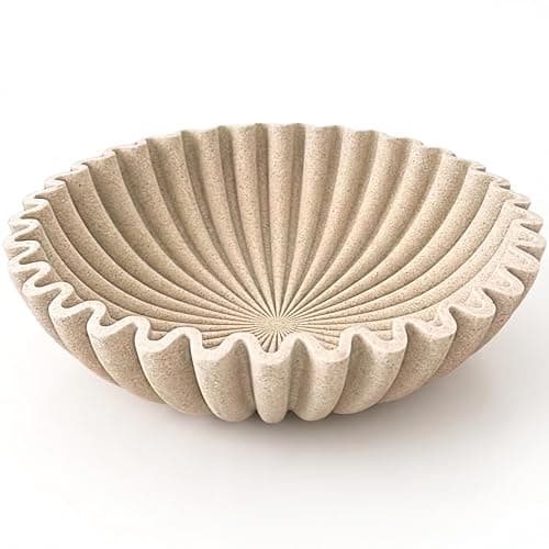 OAKOA Large Decorative Bowl for Home Decor - Purse Bowl Decor - Key Bowl for Entryway Table - Coffee Table Bowl - Organic Modern Home Decor - Image 1