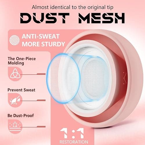 4 Pairs Replacement Ear Tips for AirPods Pro 2nd/1st Generation with Portable Storage Box,Noise Reduction Holewith & Built-in dust Guard Screen,Silicone Ear Tips for Apple AirPods Pro,4 Size-Pink thumbnail 4