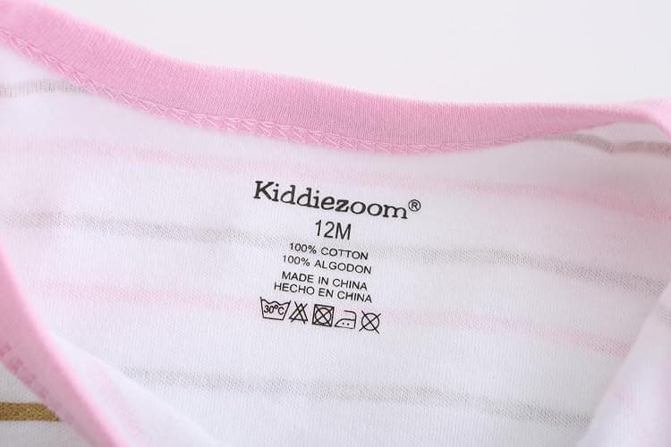Ecojoy Baby Long Sleeve Sleepsuit Footed Sleep Wear Infant Grow Newborn to 12Months Slanted/Straight Lapel,Soft Cotton,3 Pack - 3 Monate - A Big Bunny thumbnail 5