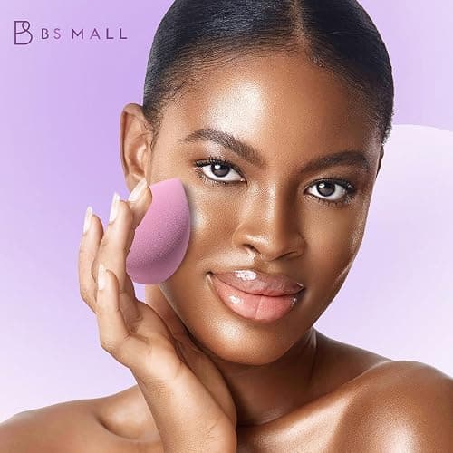 Makeup Sponge Set BS-MALL Triangle Puff 14 Pcs for Liquid, Cream, and Powder, Multi-colored Makeup Sponges and Mini Sponge with Case (A-Purple) thumbnail 6