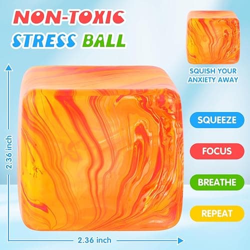 Fidget Toys Squishy Stress Cube, Stress Balls for Kids Adults Squishies Stress Relief, Ice Squishy Cube Sugar Balls, Sensory Toys for Kids with Autism, Fidgets for Classroom Prize Toys (Green) thumbnail 2