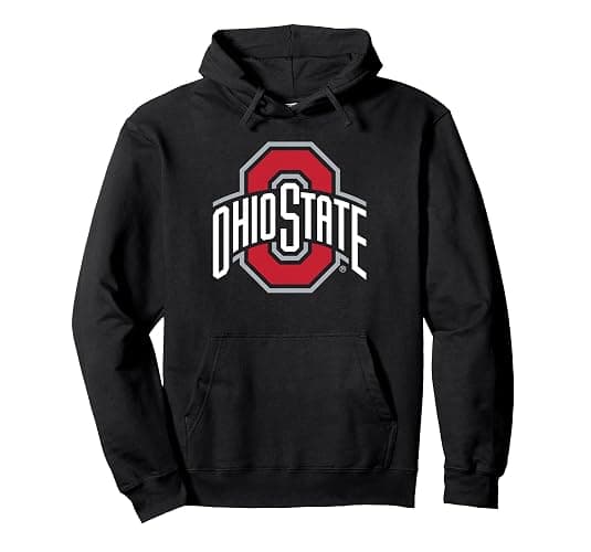 Ohio State Buckeyes Icon Logo Black Officially Licensed Pullover Hoodie - Image 1