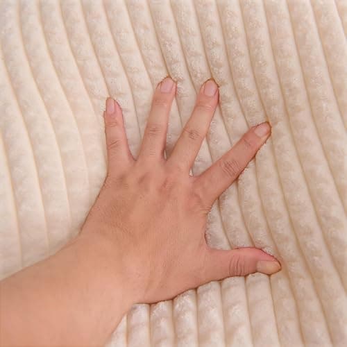 A Nice Night Reading Pillow Bed Wedge Large Adult Children Backrest with Arms Back Support for Sitting Up in Bed/Couch for Lounging Bedrest,Waffle Stereoscopic Design,Ivory thumbnail 8