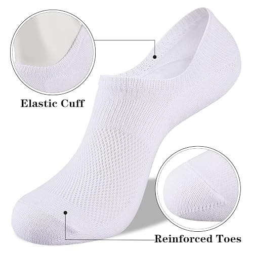 Heatuff No Show Socks Womens Cotton Low Cut Non Slip Casual Socks Invisible Flat Boat Liner Socks (6/9 Pairs) thumbnail 6