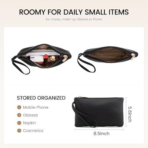 LOVEVOOK Laptop Tote for Women - 15.6 Inch Faux Leather Laptop Bag with Clutch, Large Capacity Office Purse Computer thumbnail 7