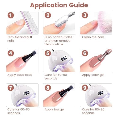 RARJSM Rubber Base Coat Gel Polish Nude Dirty Pink Skin Tone Rubber Base Gel for Nails Natural Nude Color French Manicure Extend Gel Soak Off Curing Requires Single Bottle 15ml Salon Home DIY Use thumbnail 7