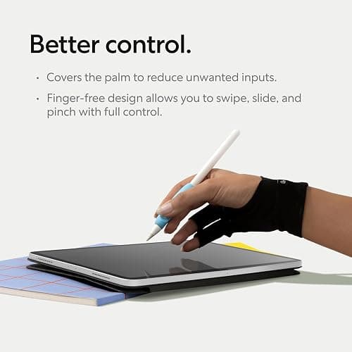 Paperlike's Drawing Glove for iPad - Artist Glove for Drawing on Tablets (Right and Left Hand; 3 Sizes: S, M, L) thumbnail 4