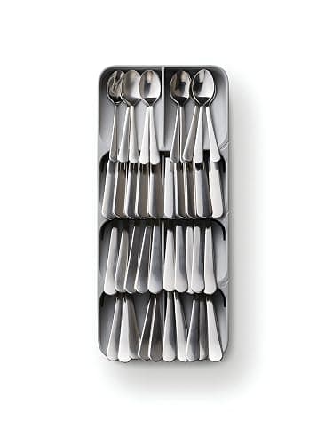 Joseph Joseph DrawerStore Compact Utensil Organizer For Kitchen Drawer Silverware, Flatware Tray, Grey thumbnail 6