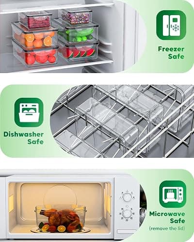 54 Pcs Food Storage Containers with Lids Airtight, (27 Containers &27 Lids) Reusable BPA-Free Plastic Food Containers for Kitchen Organization, Leak Proof Freezer/Microwave Safe Meal Prep Lunch Boxes thumbnail 6
