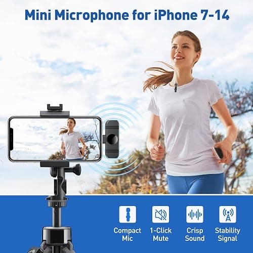 VEZQUA Lapel Microphone for iPhone 14/13/12,Clip on Microphone with Noise Reduction for Recording,Interviews,Live Streaming,Podcast,Content Creator,Vlog,TikTok,YouTube 2 Pack (Lightning) thumbnail 2