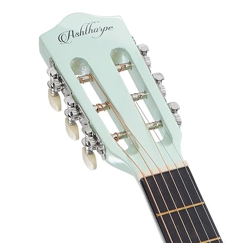 Ashthorpe 38-inch Beginner Acoustic Guitar (Mint Green), Starter Kit with Gig Bag, Extra Strings, Strap, Picks, and Lessons thumbnail 5