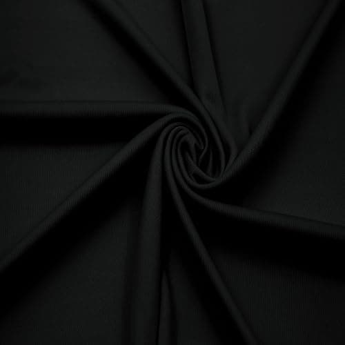 Stylish Fabric 60" Wide 100% Polyester Interlock Lining – Lightweight Knit Fabric by The Yard-for Apparel, Clothing, School Projects, Party Decorations, Drapery, and DIY, Black 5 Yards - Black - 5 YARDS thumbnail 5
