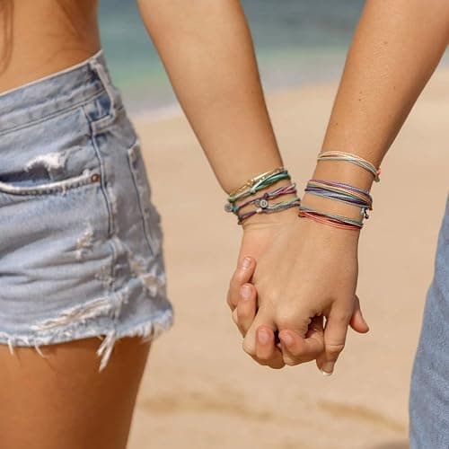 Pura Vida Bracelets Pack Friendship Bracelet Pack - Set of 10 Stackable Bracelets for Women, Handmade Bracelets & Cute Bracelets, Beach Accessoriess - 10 String Bracelets thumbnail 4