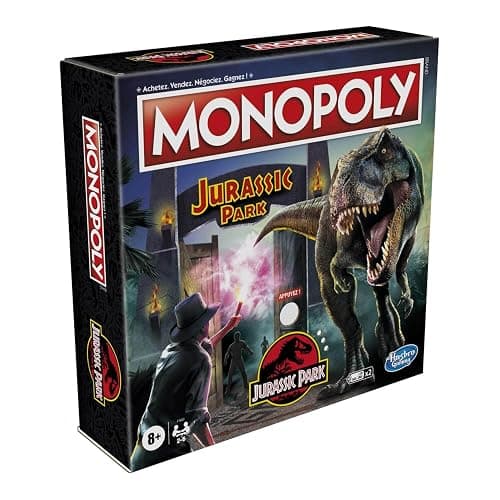 Monopoly : Edition Jurassic Park, Jeu de Plateau pour Enfants, dès 8 Ans, Multicolore, L - Image 1