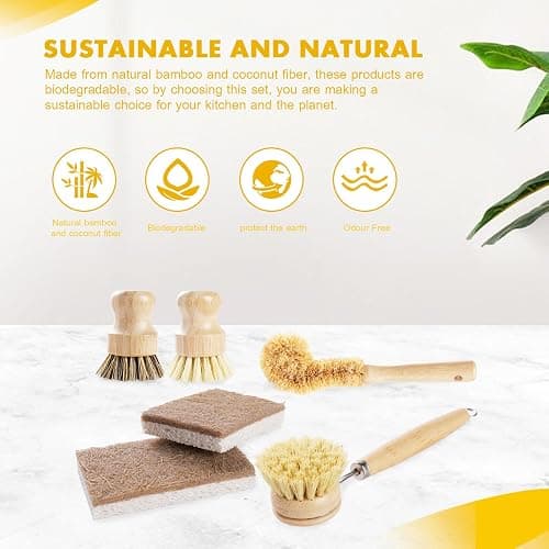 Bamboo dish brush set  thumbnail 7