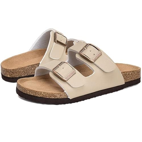 Torotto Kids Sandals Boys Girls Slide Summer Non-slip Cork Glitter Toddler Slippers with Adjustable Straps for Indoor & Outdoor thumbnail 6