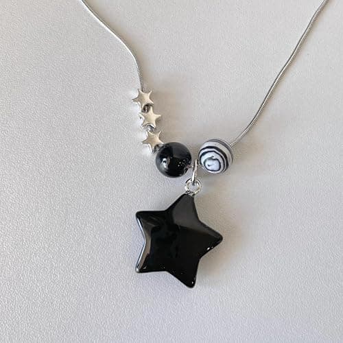 Kysin Chiys 2 Pcs Y2K Punk Necklace Set - Star & Spiral Necklaces for Women - Gothic & Grunge Fashion Jewelry thumbnail 4
